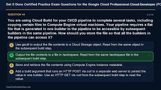Get It Done Certified Google Cloud Pro Cloud Developer (PCD) | Exam Q&A | Episode 5 (Q41-50)