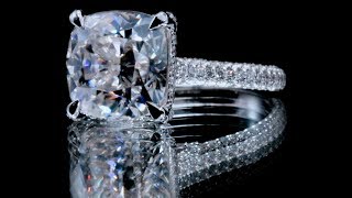 F&B Jewelry Showcase:  Custom FAB 9.5mm Ice Cushion Moissanite Diamond Accented Ring