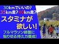 30kmでいいの？35km走？40km走？スタミナが欲しい！フルマラソン終盤に粘り切る持久力養成！