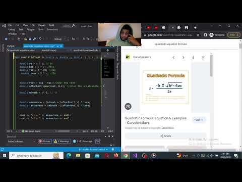 C++ QUADRATIC EQUATION SOLVER(NO CMATH)(JUST IOSTREAM)