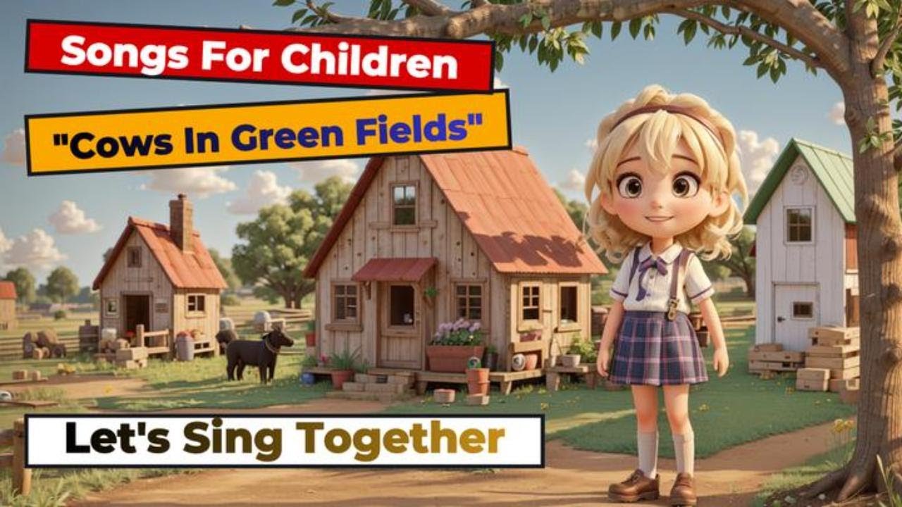 Song for kids/Cows In Green Fields/Family edition/Nursery Rhymes/Let's