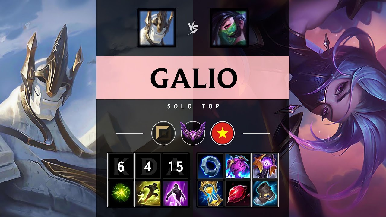 Galio Top vs Akali - VN Master Patch 25.14