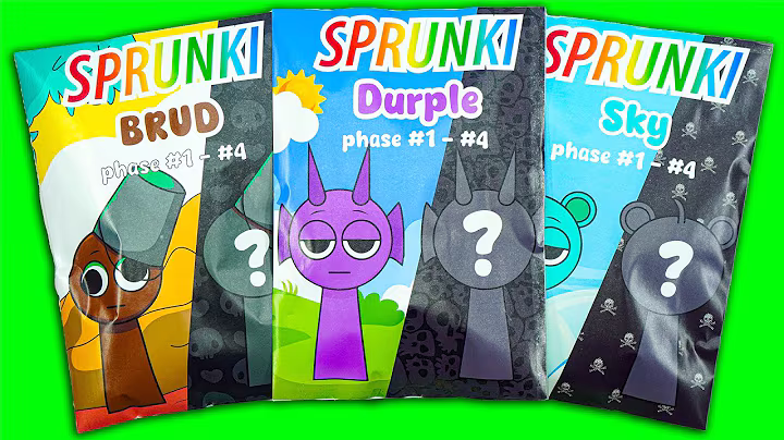 🌈SPRUNKI Blind Bag Mr.Durple , Brud, Sky | Phase 1vs2vs3vs4 squishy | How to make blind bag ASMR