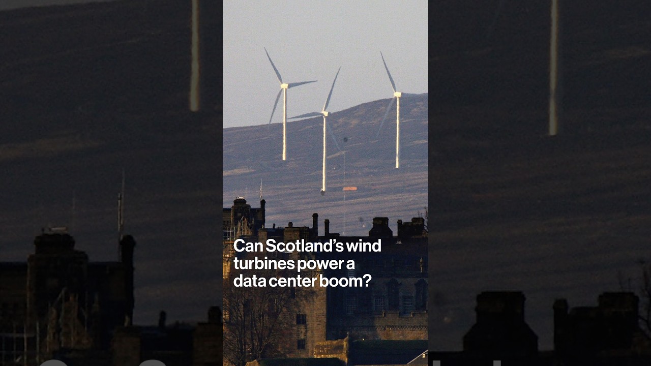 Can Scotland’s wind turbines power a data center boom?#shorts #windpower #turbines #ai #datacenter