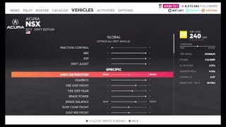 The crew2  NSX DRIFT Setting