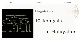 I C Analysis in Malayalam| Linguistics| Immediate Constituent Analysis