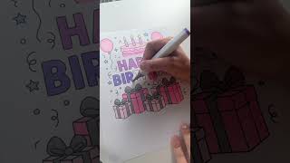 Birthday Coloring Session | Happy Birthday Quote | Marker Coloring | Color With Me