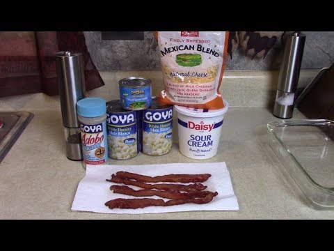 Cheesey Hominy and Bacon Casserole