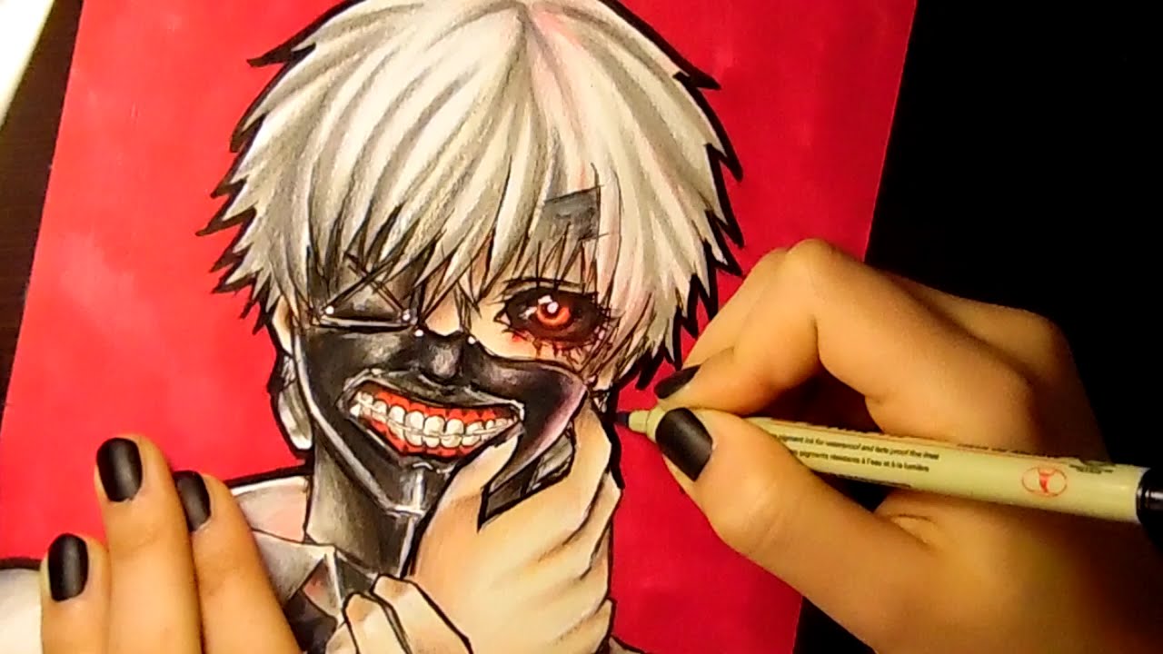 Speed Drawing Kaneki Ken (Tokyo Ghoul) YouTube