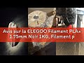 Avis sur la ELEGOO Filament PLA+ 1.75mm Noir 1KG, Filament pour Imprimante 3D Précision Dimensionnel
