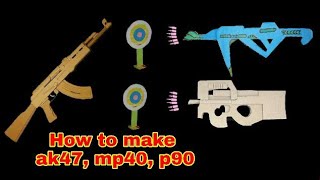  How to make mp40 | how to make ak47, How to make p90, paper mp40, paper gun, Creative invention