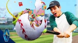 Playing Baseball with Piñatas!
