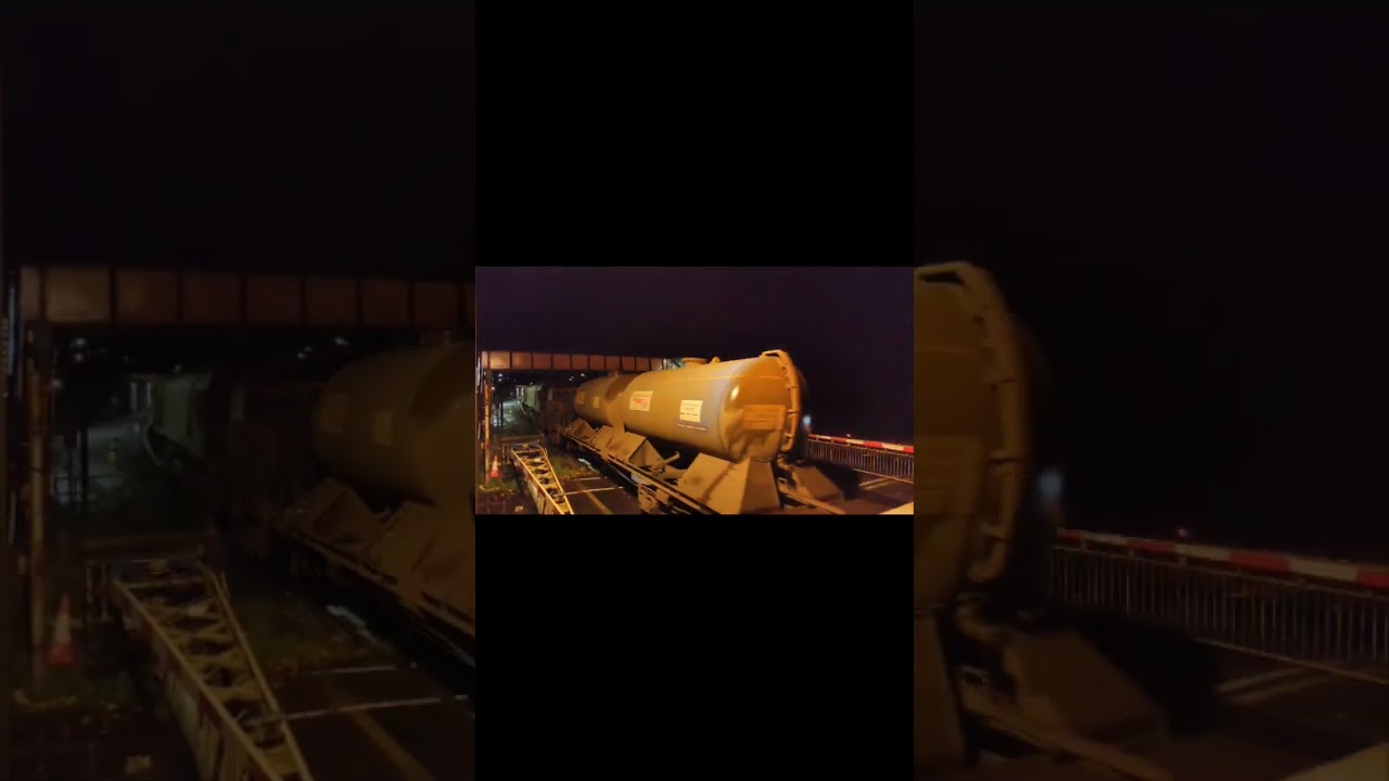 Railhead treatment train, one way through Crediton level crossing (full video on channel).