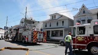 Pre-Arrival: Firefighters find back of house on fire - Saint Clair, Pa. - 06/08/2020