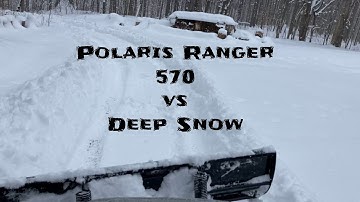 Polaris Ranger 570 Plowing Deep Snow! #ranger #polaris #polarisranger