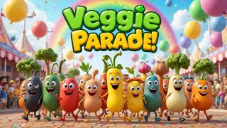 🎉 Veggie Party Parade! 🥕🥦 Fun Learning Song for Kids | 15 Colorful Vegetables in 3D Animation 🎶