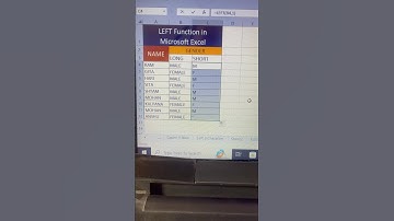 Left function in Ms excel? #exceltricks #shorts #trending