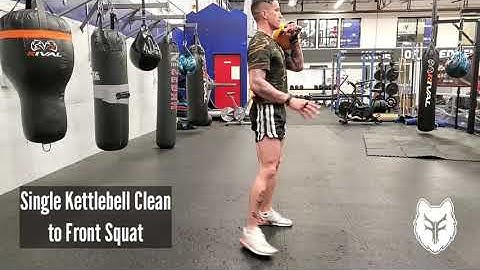 Single kettlebell clean to front squat - Fight Fit YYC