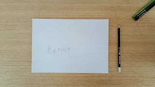 طريقة تحويل كلمة panda إلى رسمة _ تعلم الرسم