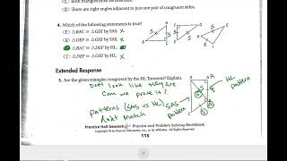 Unit 5 4-6 Review Right Triangle Congruence and Proof