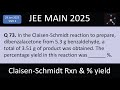 In the Claisen-Schmidt reaction to prepare, dibenzalacetone from 5.3 g benzaldehyde, a total of 3.51