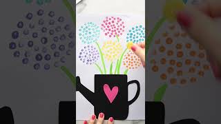 Q-Tip Painted Flowers #crafts #easycrafts #kidscrafts101 #kidscrafts