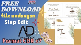 Free template undangan pernikahan cdr |  format cdr siap edit #Cdrx7