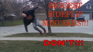 BIGGEST Side Flip Mistakes!... Side Flip Tutorial!