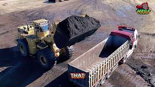 Massive Caterpillar 992C Wheel Loader Loading Coal on Trucks | Extreme Mining Operation Documentary