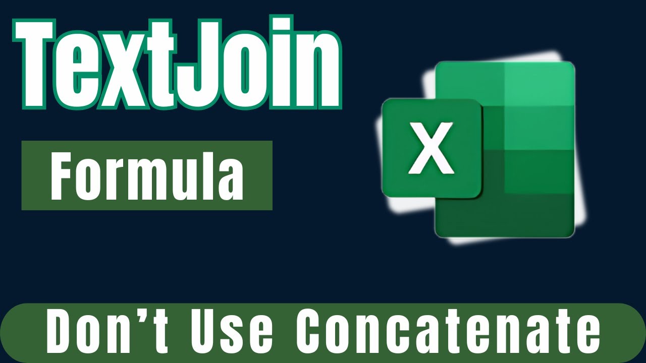 How to Use TextJoin in Excel - TextJoin Function in Excel - YouTube