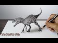 ジュラシックワールド インドミナスレックスを描いてみた Drawing studio 118