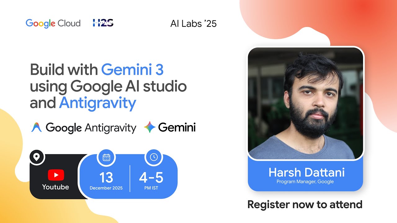 Build with Gemini 3 using Google AI studio and Antigravity - YouTube