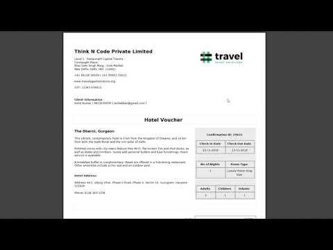 Travel Management System: How to Create a Hotel voucher in hindi | Hotel Voucher Generator