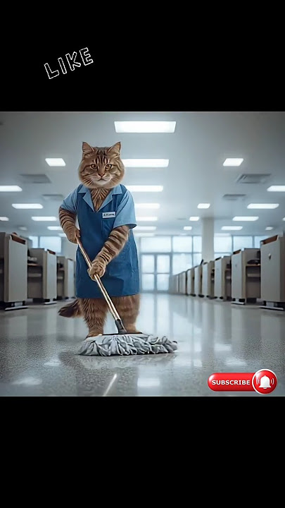 kucing bekerja kasihan ‼️
