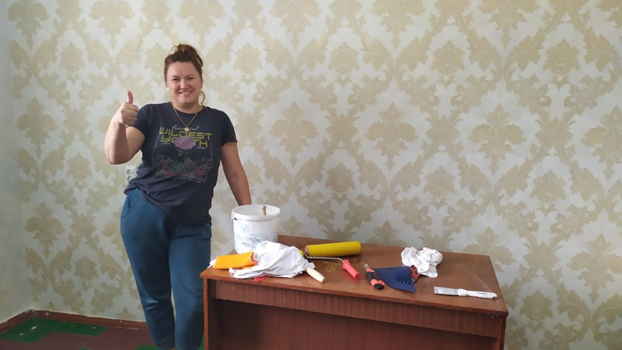 ОБОИ поклеили ! Дешево своими руками ! - YouTube