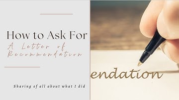 How to Ask Your Professor For a Letter of Recommendation| Speech Therapy