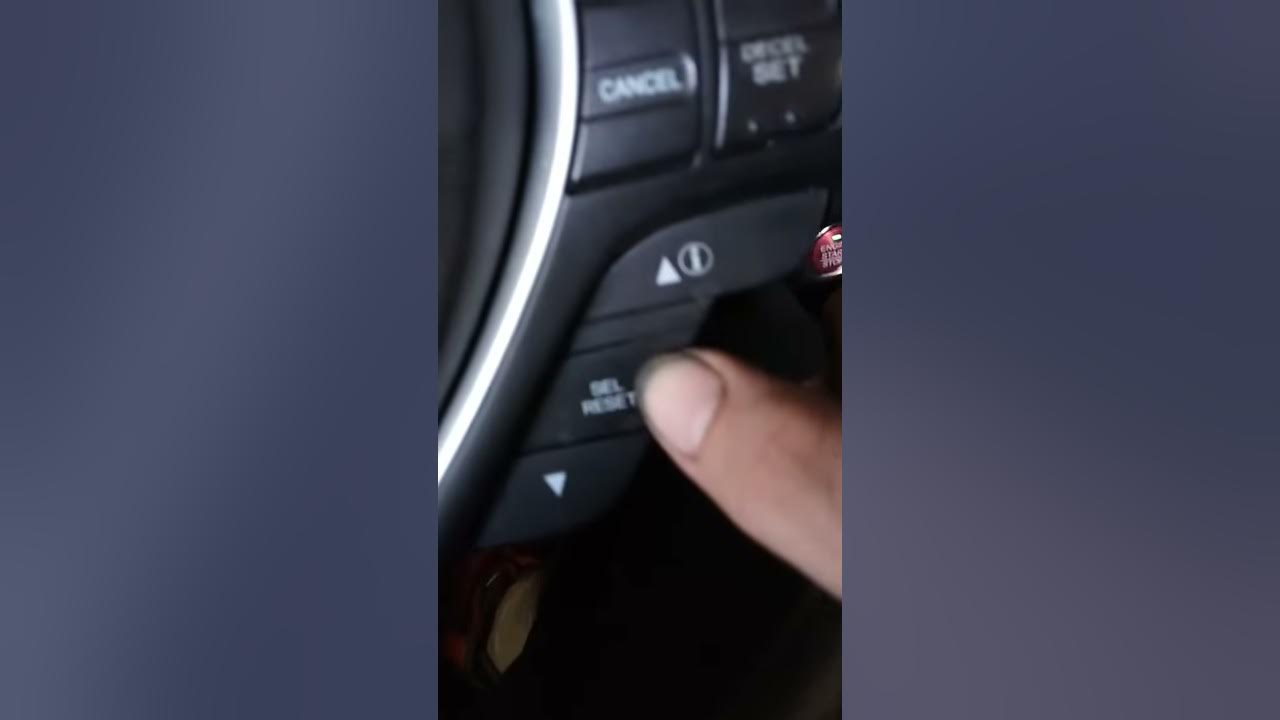 How to reset the service a14 light on a 2012 Acura MDX with push button