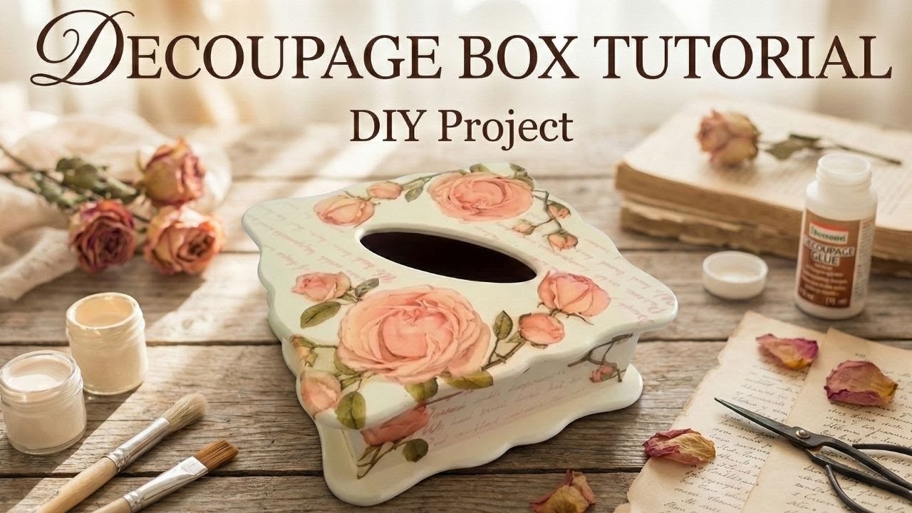 How To Paint Wood Decoupage Tutorial With Napkin How To Decoupage on Wood YouTube