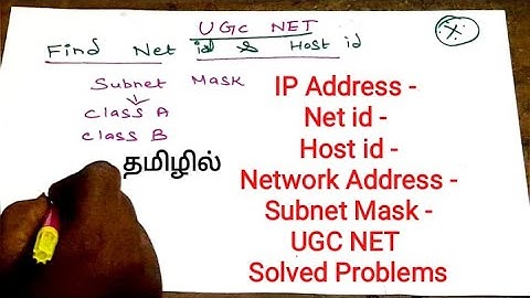 Computer Networks | IP Address | Net id | Host id | Subnet Mask | IPv4 | Network Address | IP| Tamil