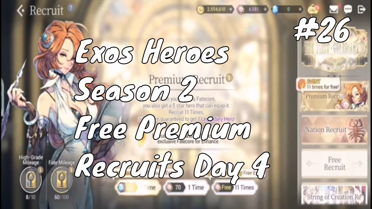 Exos Heroes Recruits: Season 2 Free Premium Recruits Day 4 (#26)