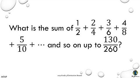 Solution of 2019 MTAP Elimination Round for Grade 5 - Question #15