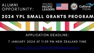 2024 YPL Small Grants Application Webinar 2 - Organizing a Project and Core Team