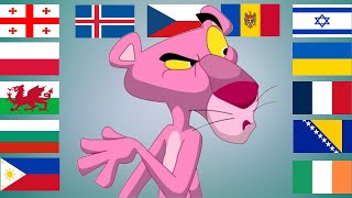 The Pink Panther in different languages meme