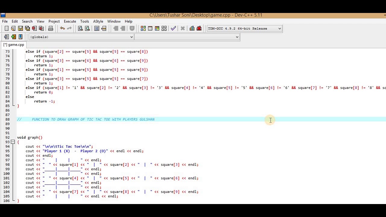 tic-tac-toe-game-in-c-in-hindi-youtube
