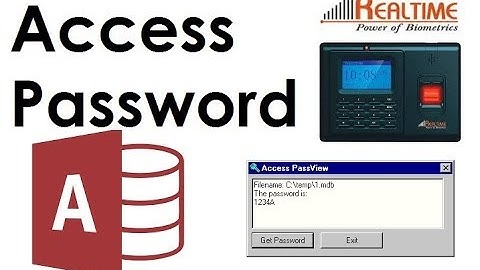 Realtime Biometric Attendance Machine, Realsoft Attendance Software Unlock Access Database mdb file
