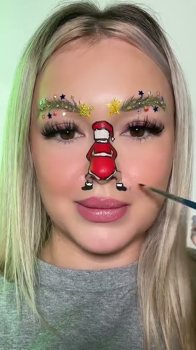 Who remembers the twerking Santa filter 🤣 #makeup #makeupchallenge #christmasmakeup #shorts