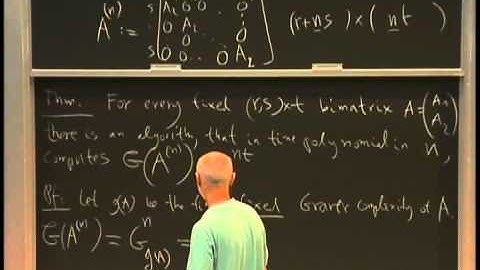 Discrete Optimization, Shmuel Onn, MSRI Berkeley, Lecture 4 of 7