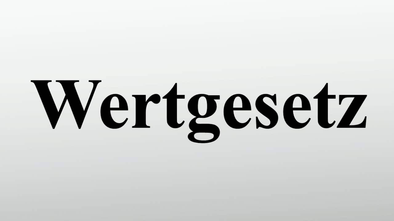 Wertgesetz