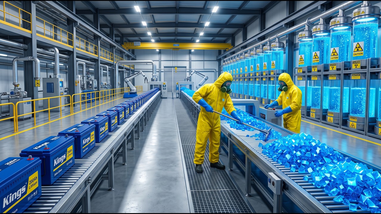 How Billions of Lithium Batteries Are Made Every Year 🔋 | Inside the Mega Factory