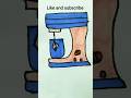 🌀 Realistic Dough Mixer Drawing | Easy Drawing for Beginners #shorts #shortsfeed